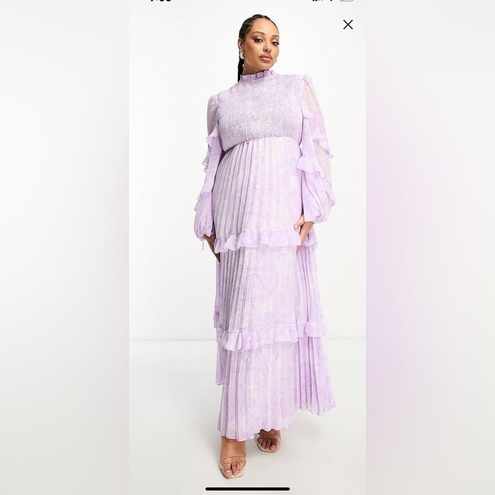 Plus size paisley maxi dress